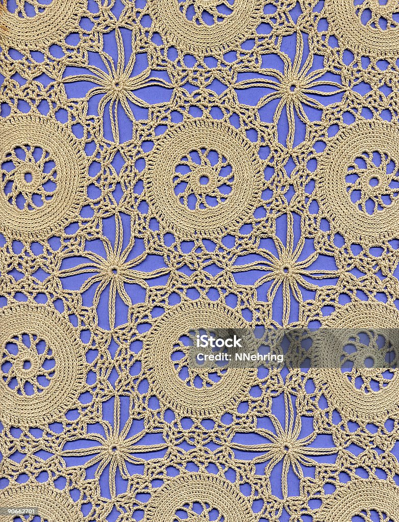 crochet lace chão com círculos - Foto de stock de Crochet royalty-free
