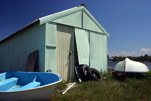 pesca shack - yamba fotografías e imágenes de stock