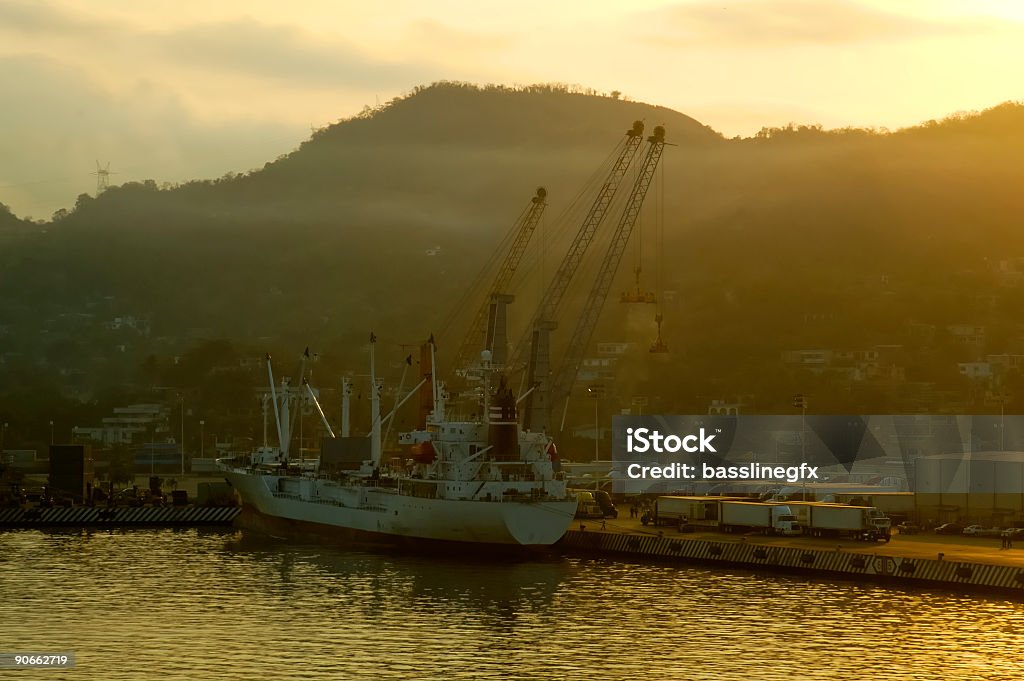 Sunrise Industrial Hafen - Lizenzfrei Manzanillo Stock-Foto