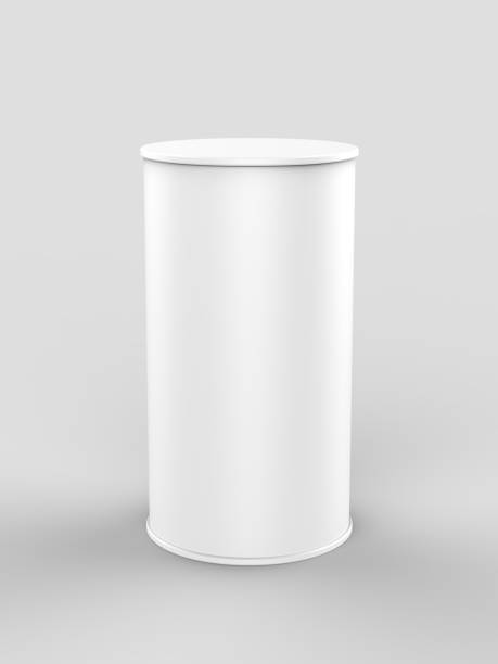 White blank mini pop up exhibition counter. 3d render illustration. White blank mini pop up exhibition counter. market stall stock pictures, royalty-free photos & images