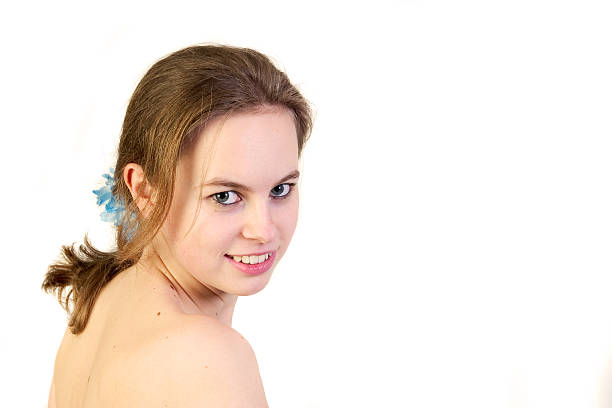 summer dziewczyna - women nudist fur naked zdjęcia i obrazy z banku zdjęć