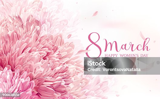 istock 8 March flower greeting card 906638516
