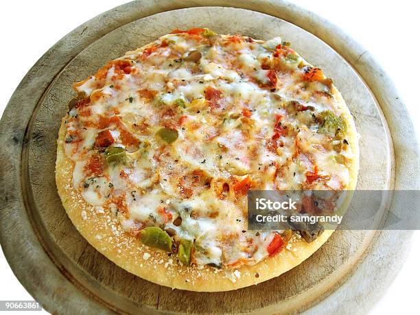 Pizza Vegetariana 6 1 Ruta Incluido Foto de stock y más banco de imágenes de Pizza vegetariana - Pizza vegetariana, Al horno, Alimento