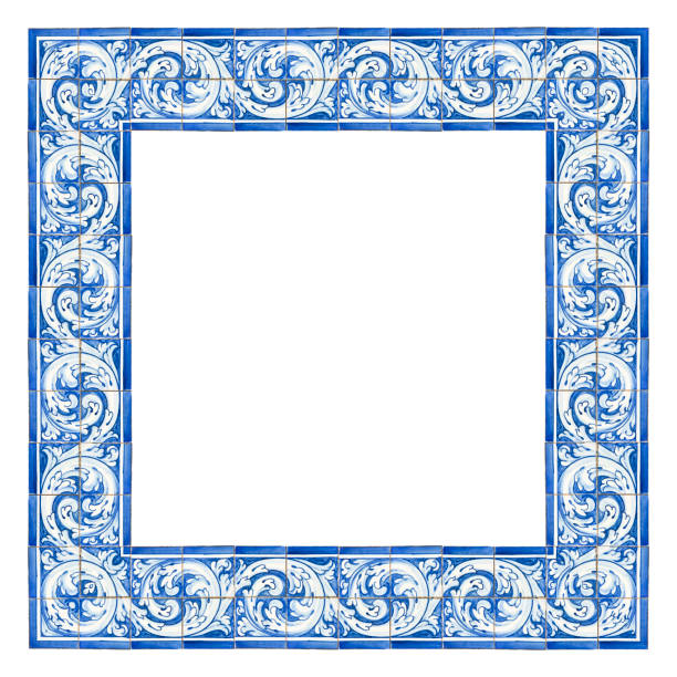 istock Frame design with typical portuguese decorations called 