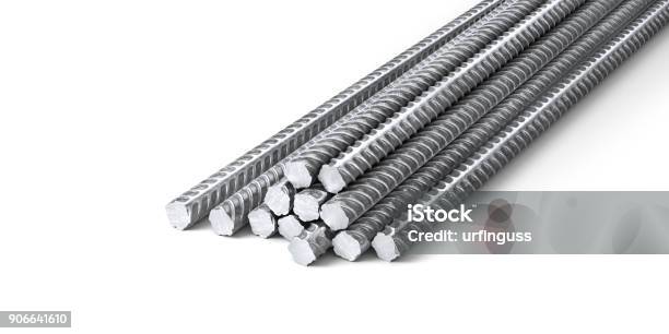 Metal Armature Metal Rods 3d Illustration Stock Photo - Download Image Now - Rebar, Iron - Metal, Construction Industry