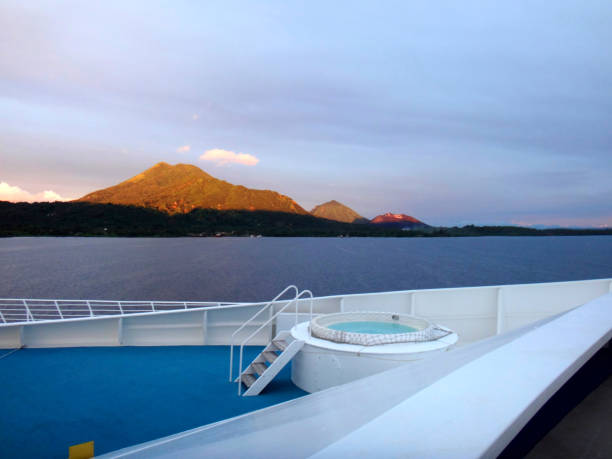 istock Scene of Simpson Harbour and Rabaul from a cruise ship. 906644192
