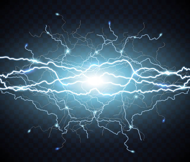 ilustrações de stock, clip art, desenhos animados e ícones de electric flash of lightning. light thunder - isolated on white flash