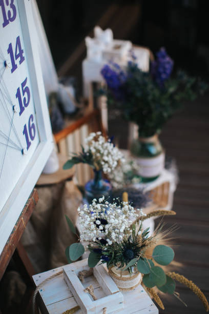 istock Closeup shot of the rusti wedding decoration elements  at daylight 906648330