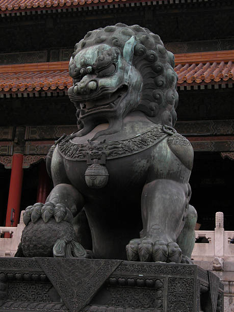 istock guardian Lion 2, Forbidden City, Beijing 90665127