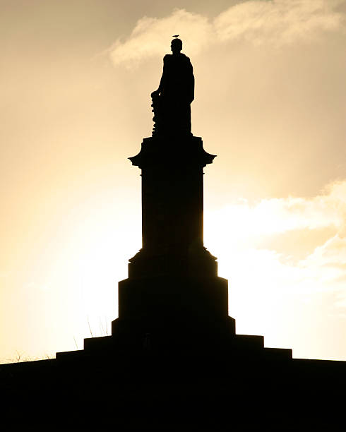 Admiral Lord Collingwood-silhouette (mit Möwe auf dem Kopf – Foto