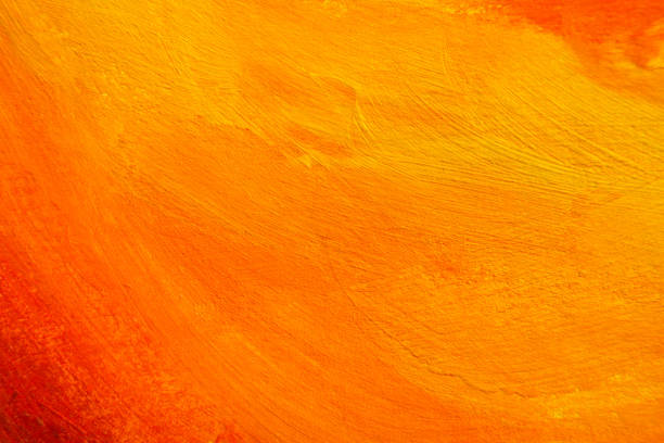 sfondo a colori dipinti, texture di vernice arancione astratta - watercolour paints textured textured effect paint foto e immagini stock