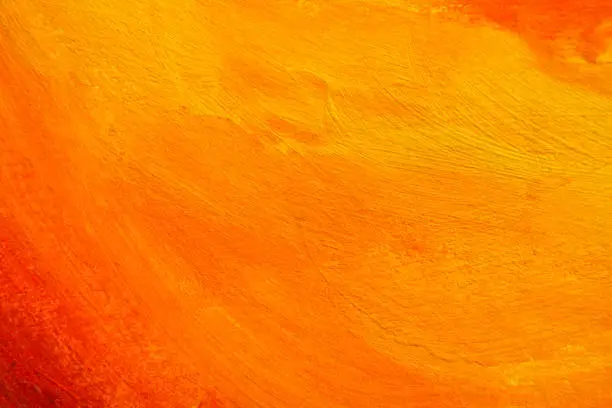 Photo of Painted Color Background, Abstract Orange Paint Texture