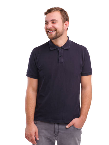 istock A guy stands and looks away with a smile. Isolated on white background. 906655304