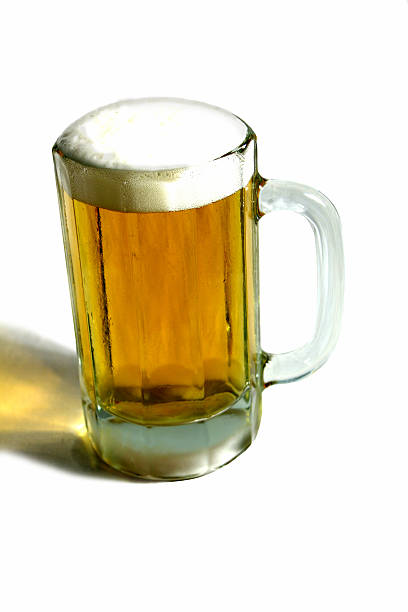 frosty mug of beer stock photo