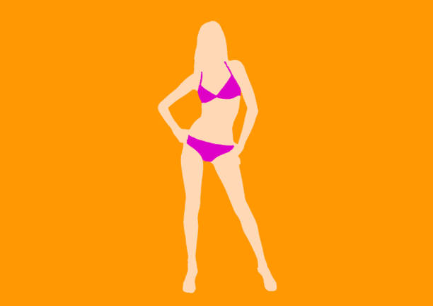 Ragazza Bikini-vettoriale silhouette - illustrazione arte vettoriale