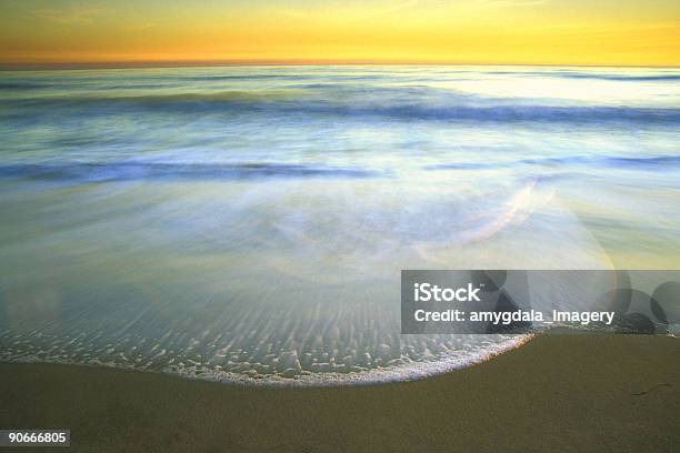 Beach Sunset Landscape Stock Photo - Download Image Now - Flowing, Los Angeles County, Nature