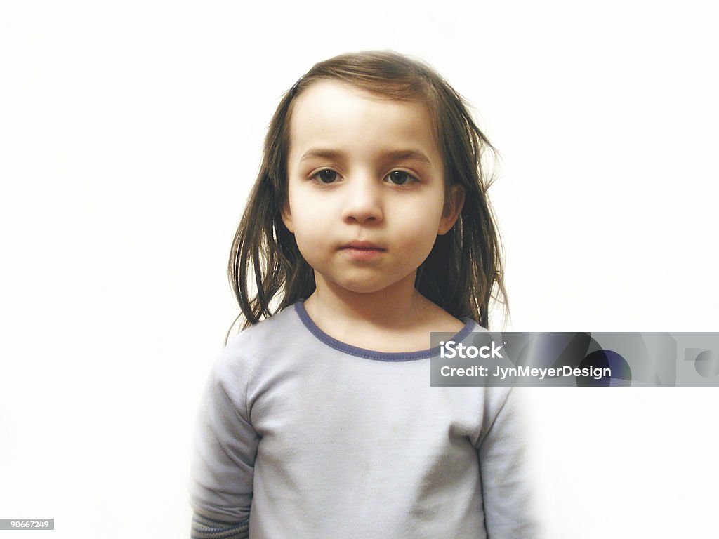 Lone Child  Brown Hair Stock Photo