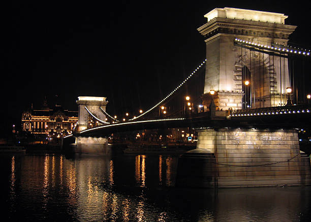 istock Chain Bridge of Budapest by night 90667648