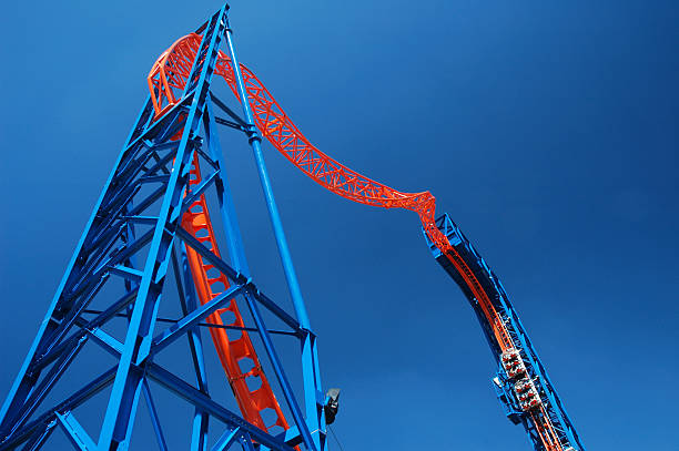 roller coaster - scarped стоковые фото и изображения