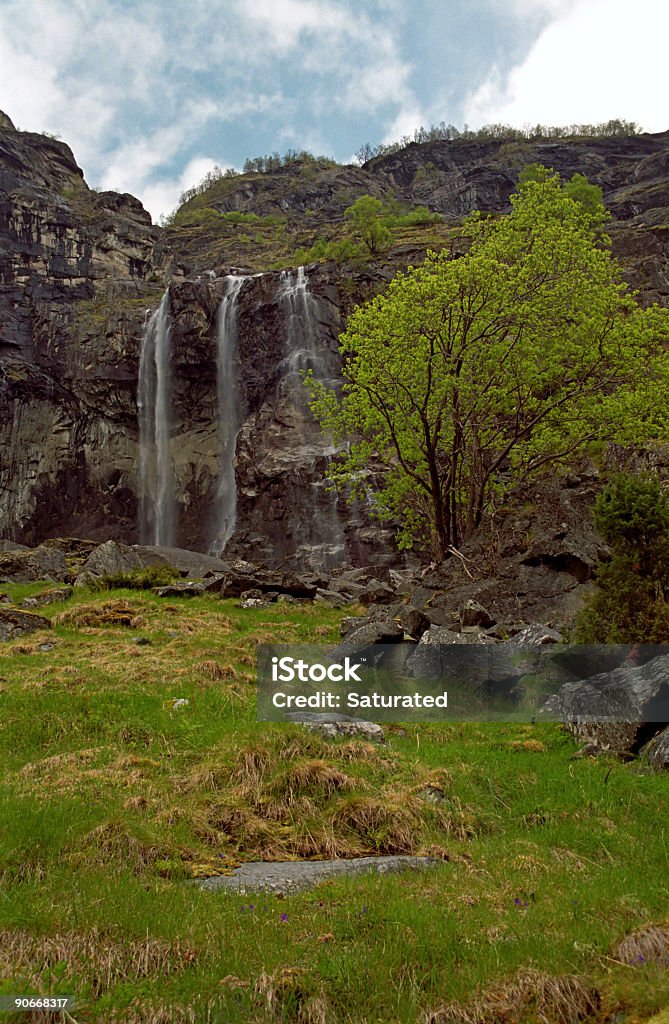 Triple-Wasserfall - Lizenzfrei Aurland Stock-Foto