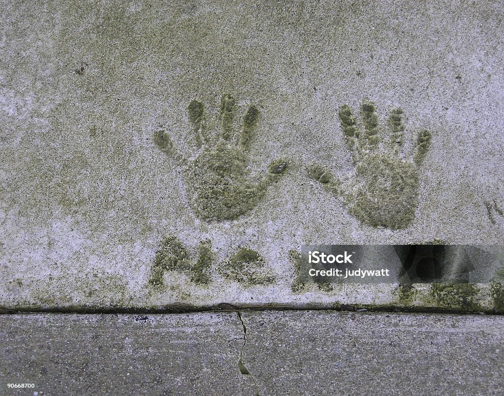 Handprints - Foto de stock de Hormigón libre de derechos