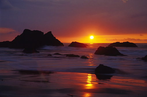 Jurassic Coast at Sunrise and Sunset
