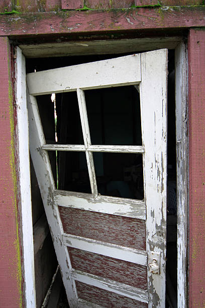 Broken Door stock photo