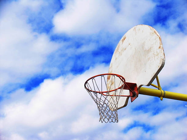 Basketball Hoop With Sky And Clouds