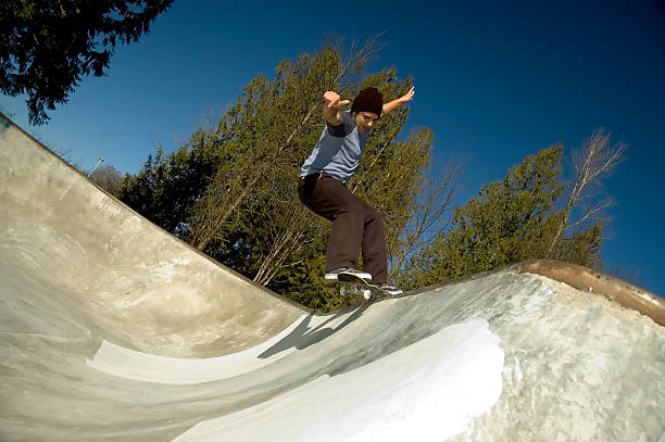 istock Action Sports - Carnation FS Smith Grind 2 90670389