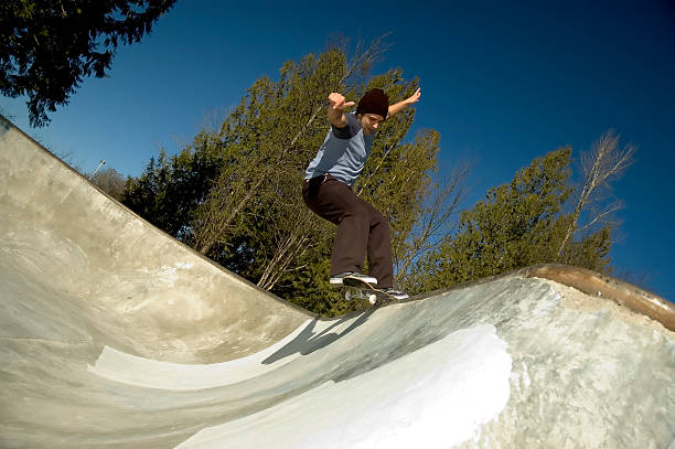 Action Sports - Carnation FS Smith Grind 2 stock photo