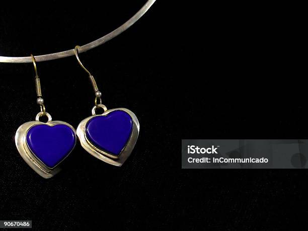 Foto de Dois Corações De Azul e mais fotos de stock de Joia - Joia, Moeda Britânica - Moeda Europeia, Prata