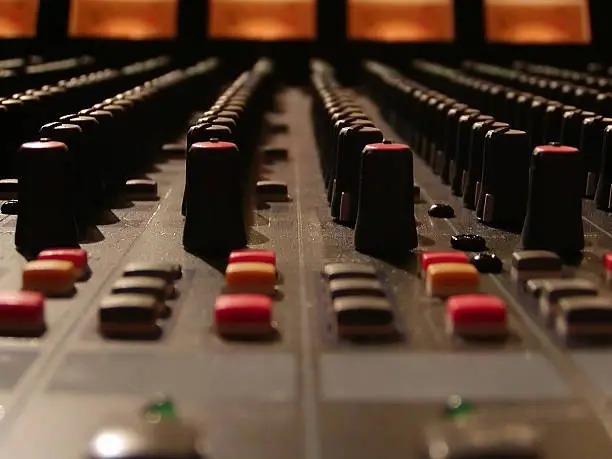 Photo of Close-up of Soundboard Controls