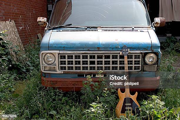 On The Road Music Type Stock Photo - Download Image Now - Guitar, Mini Van, Music
