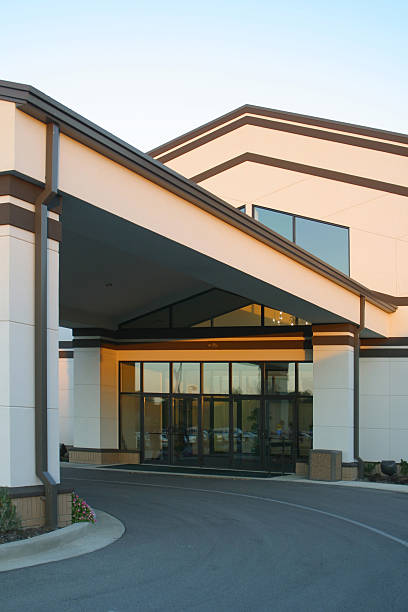istock Building Entrance At Dusk 90671315