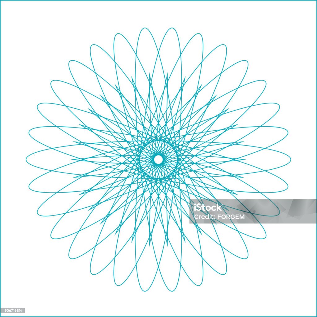 Spirograph Geometric Shape Suitable For Watermark Vector Isolated On ...
