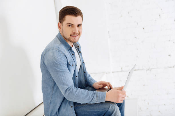 istock Handsome male person posing on camera 906717406