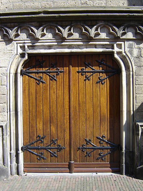 Wooden Door stock photo