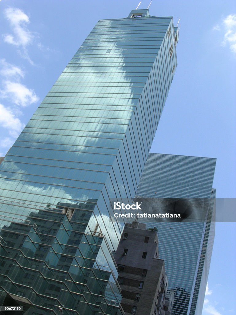 Centro da cidade de arranha-céus no céu - Foto de stock de Abstrato royalty-free