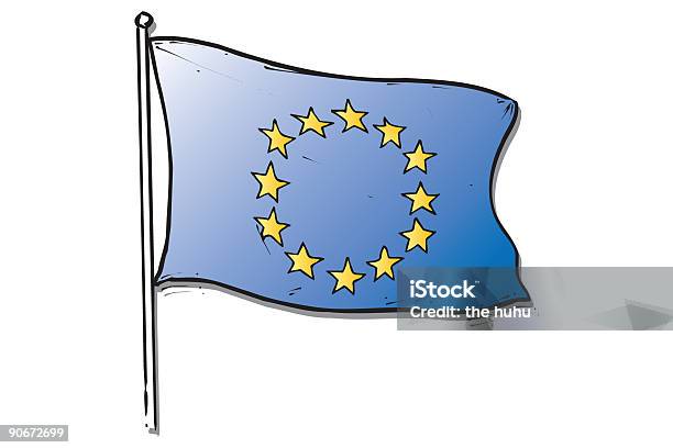 Europe Flag Stock Photo - Download Image Now - Blue, Color Image, Europa - Planetary Moon