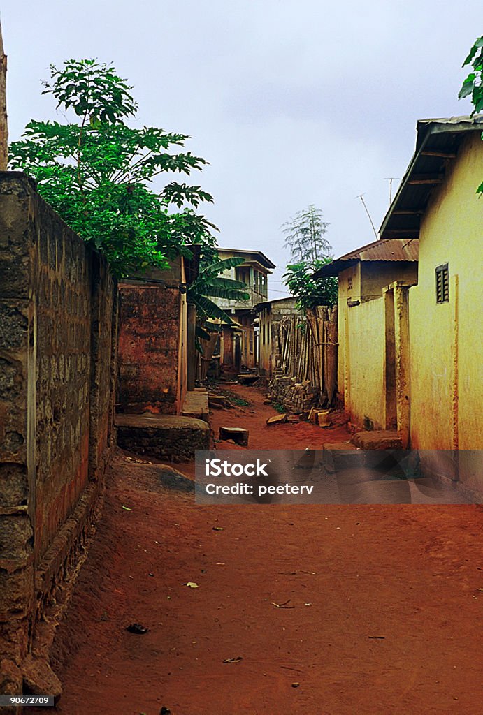 Schmale afrikanische street - Lizenzfrei Afrika Stock-Foto