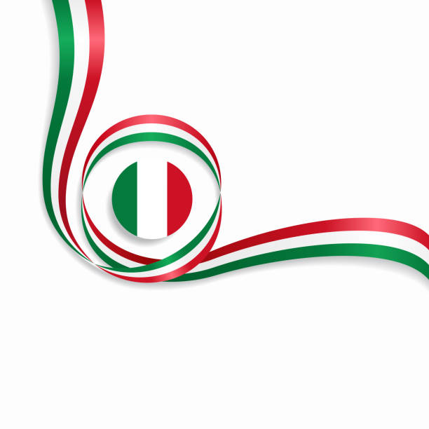 Italian wavy flag background. Vector illustration. Italian flag wavy abstract background. Vector illustration. italy flag drawing stock illustrations
