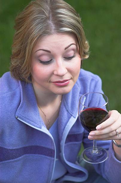 Wine judging stock photo