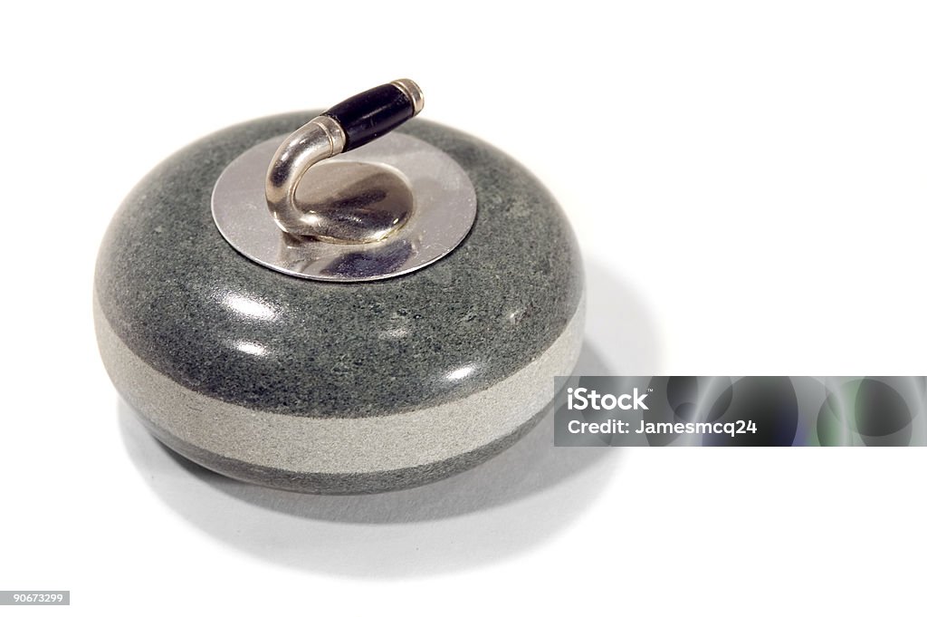 Piedra de Curling - Foto de stock de Fondo blanco libre de derechos