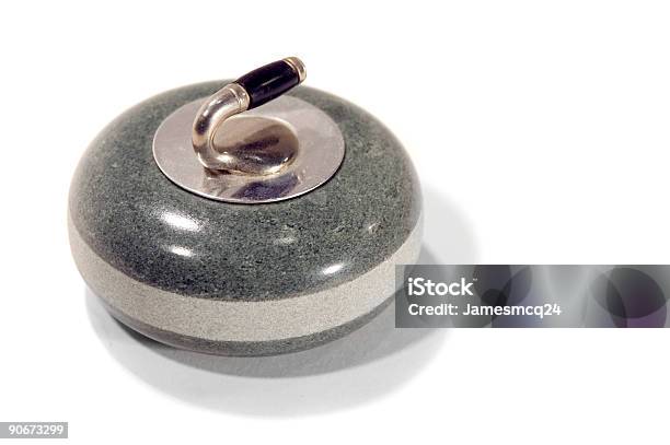 Foto de Pedra De Curling e mais fotos de stock de Fundo Branco - Fundo Branco, Pedra de Curling, Curling