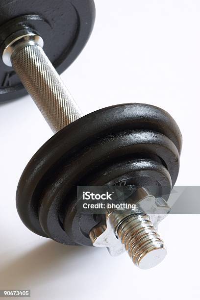 Czarny Biały Dumbell - zdjęcia stockowe i więcej obrazów Biceps - Biceps, Błyszczący, Fotografika