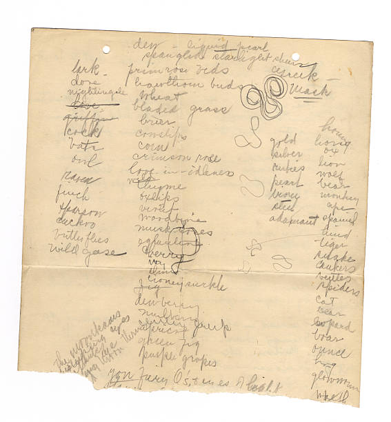 Écriture manuscrite sur vieux papier I - Photo
