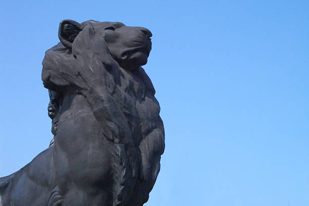 istock Black statue of a lion 90674063