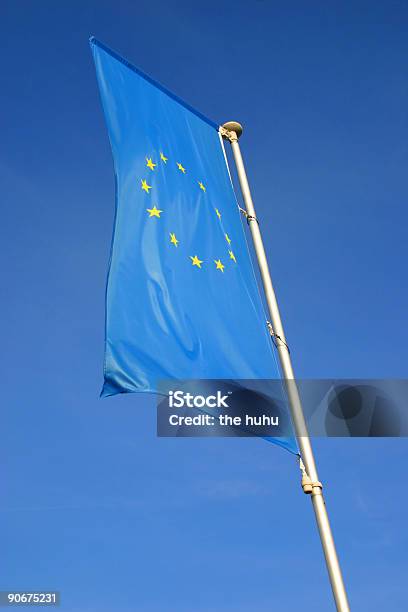 Europ Flag Stock Photo - Download Image Now - Blue, Cloud - Sky, Color Image