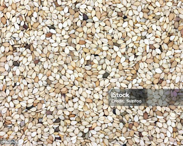 Unhulled Sesame Seeds Stock Photo - Download Image Now - Backgrounds, Bran, Brown