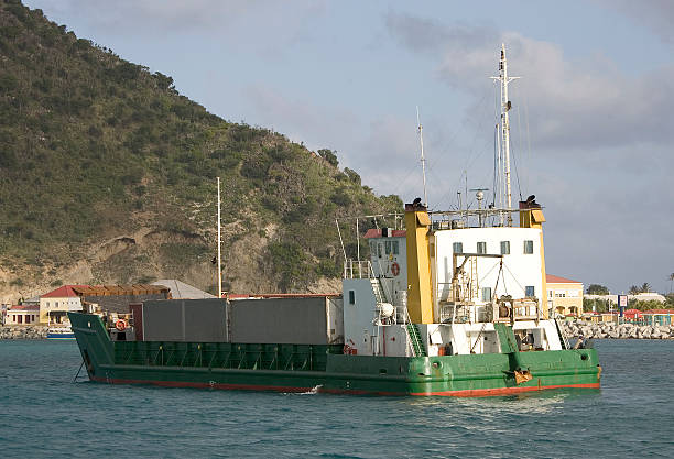 Cargo At Anchor stock photo